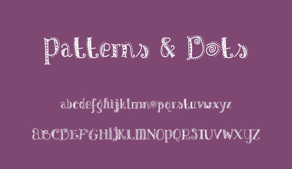 patterns-&-dots font