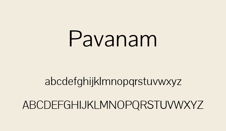 pavanam font
