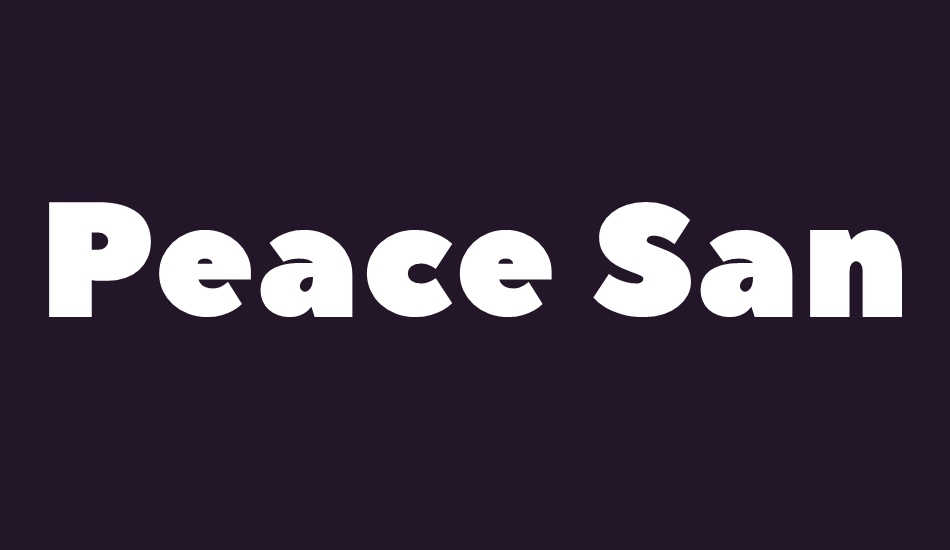 peace-sans font big