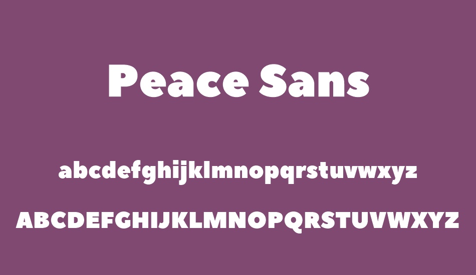 peace-sans font