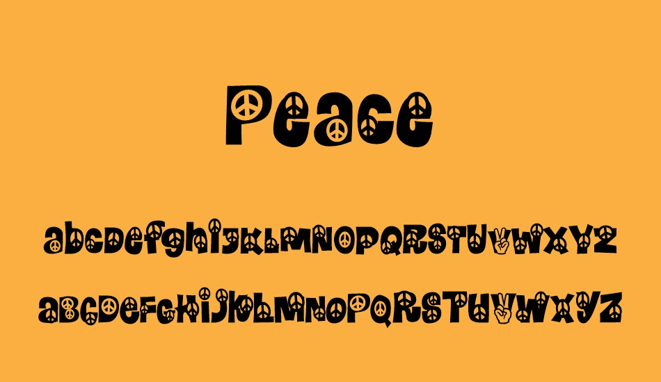 peace font