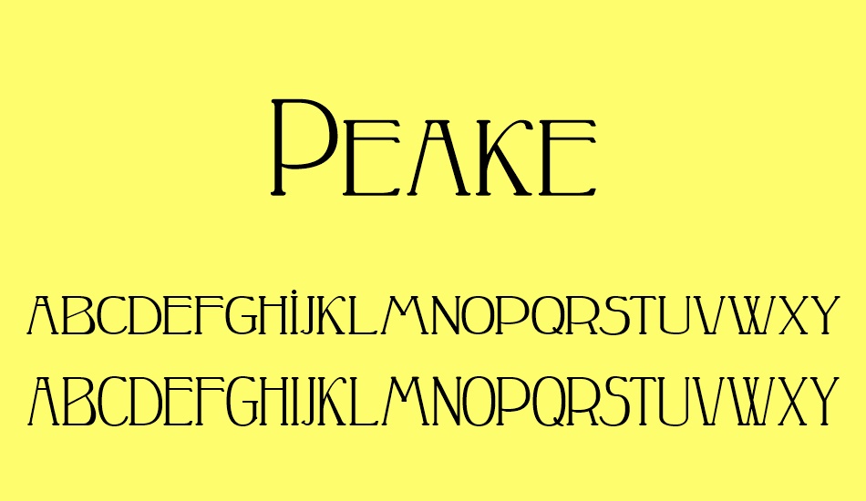 peake font