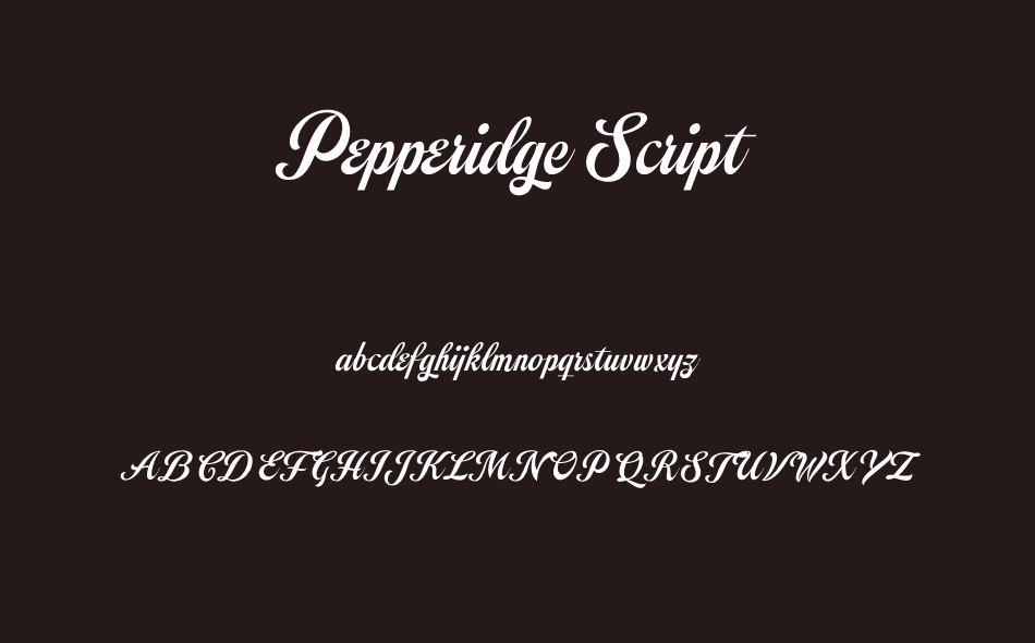 Pepperidge Script font