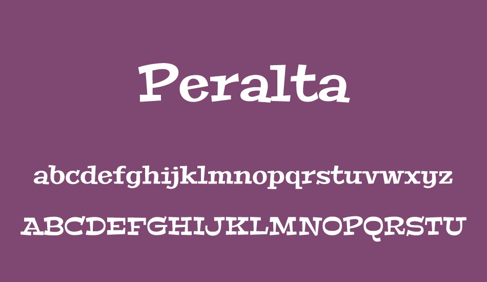 peralta font