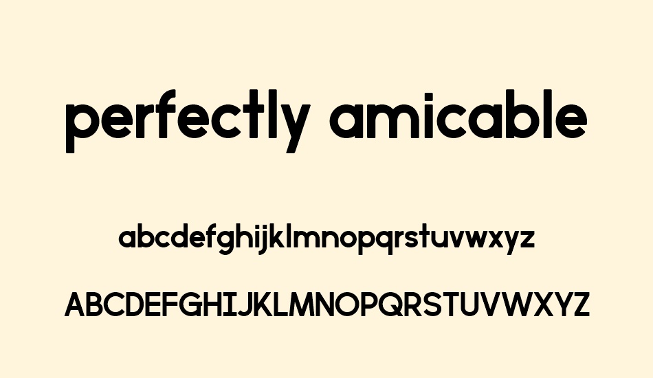 perfectly-amicable font