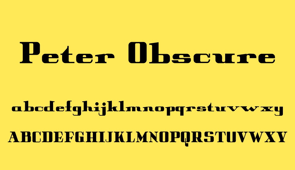 peter-obscure font