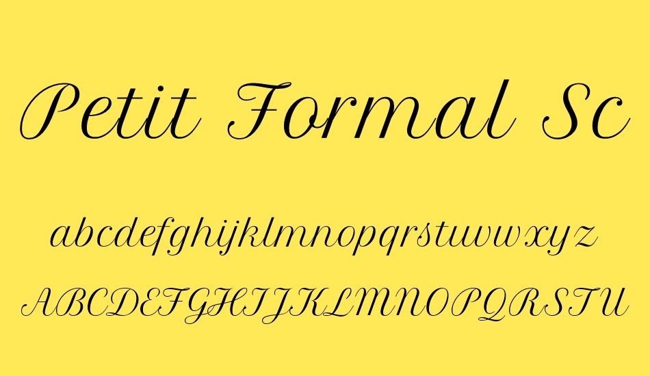 petit-formal-script font