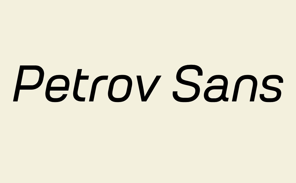 Petrov Sans font big