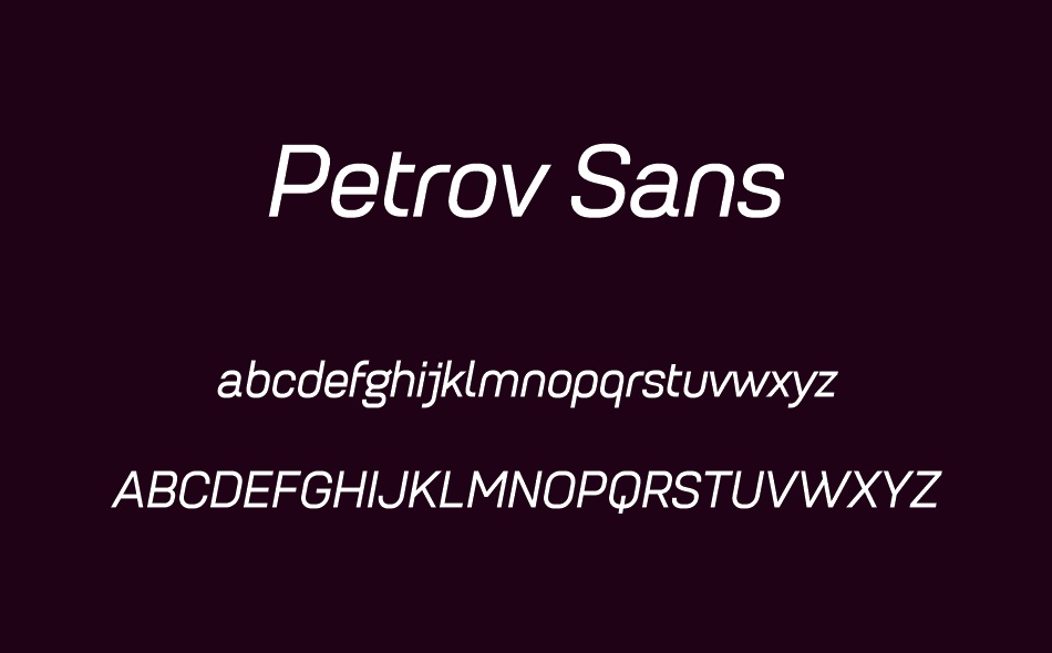 Petrov Sans font