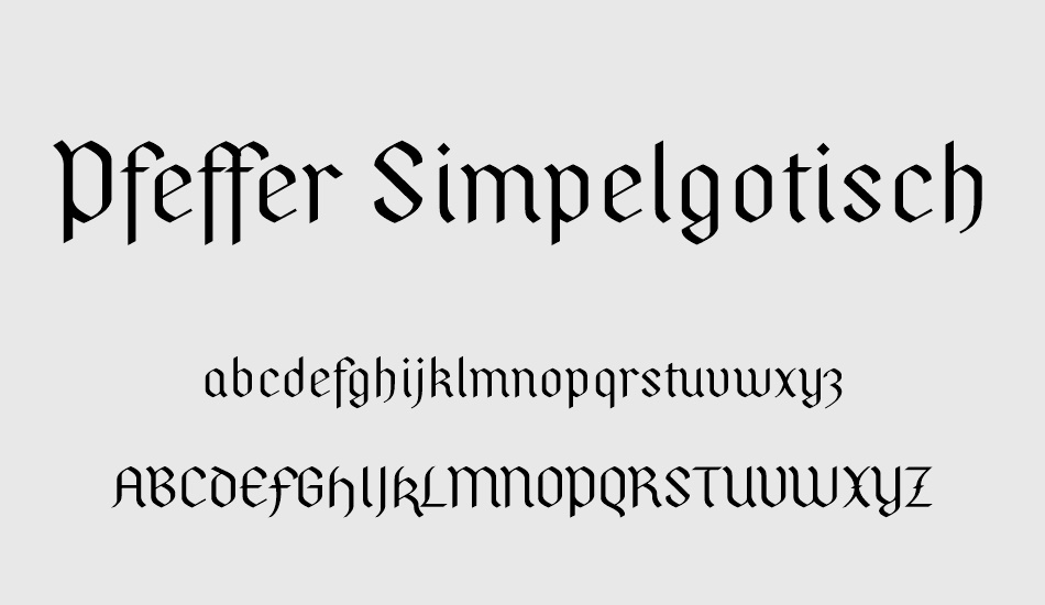 pfeffer-simpelgotisch font