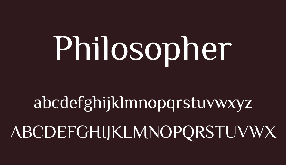 philosopher font