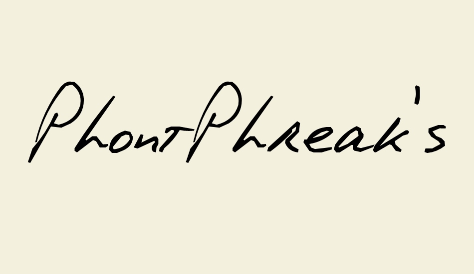 phontphreaks-handwriting font big