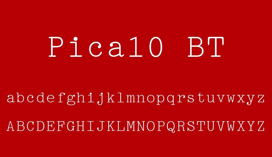 pica10-bt font