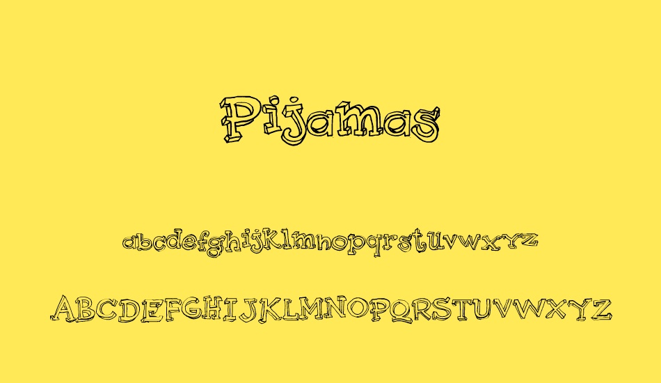 pijamas font