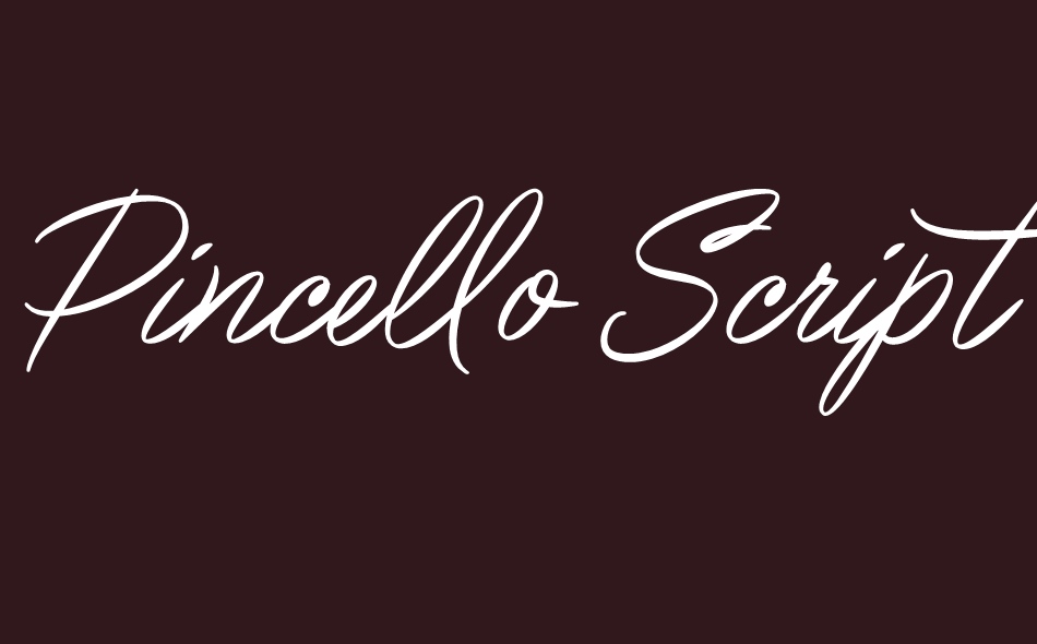 Pincello Script font big