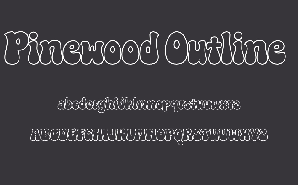 Pinewood Outline font
