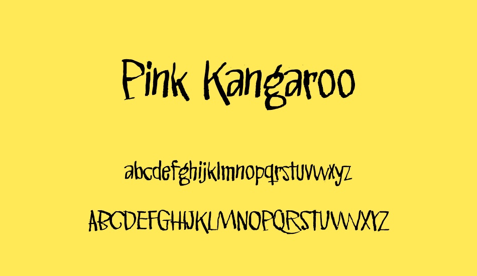 pink-kangaroo font