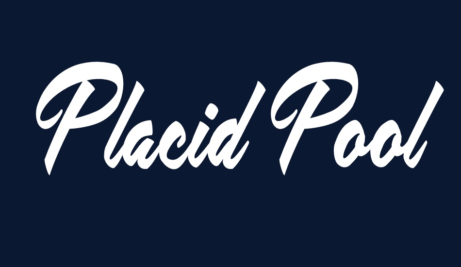 placid-pool-personal-use font big