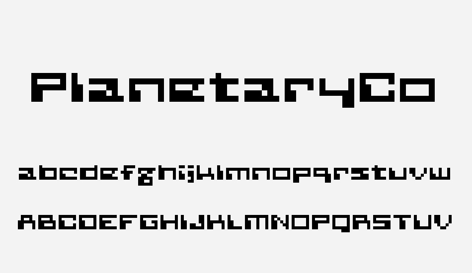 planetarycontact font