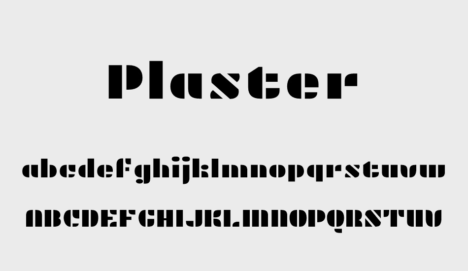 plaster font