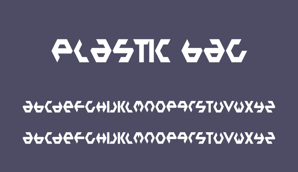 plastic-bag font