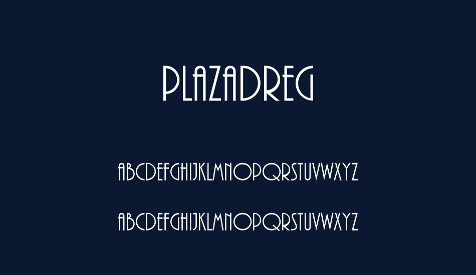 plazadreg font