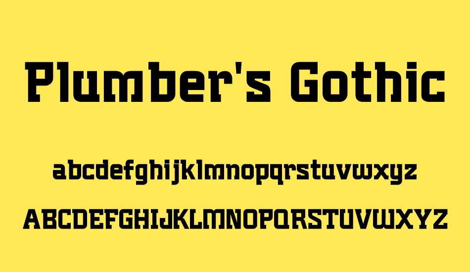 plumbers-gothic font