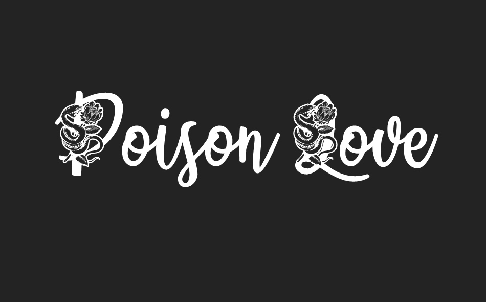 Poison Love font big