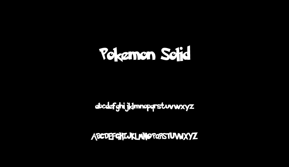 pokemon-solid font