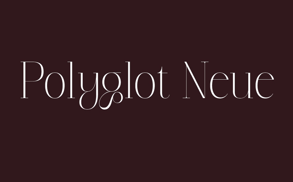 Polyglot Neue font big