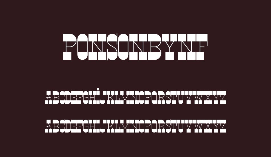 ponsonbynf font