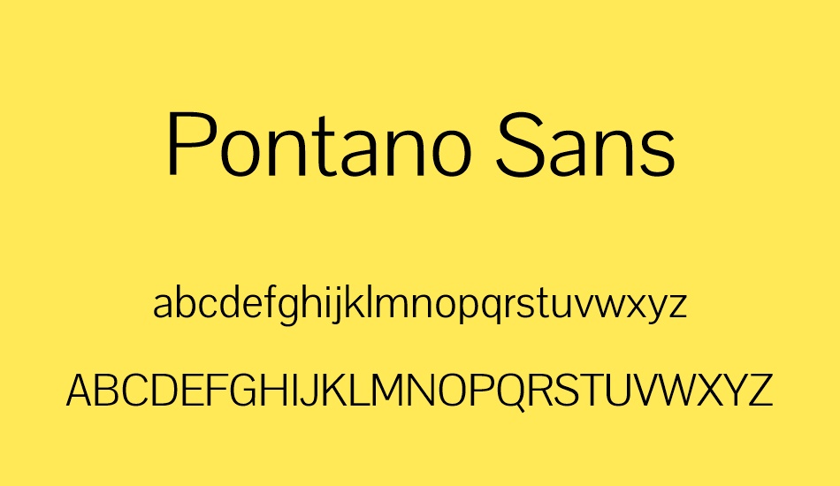 pontano-sans font