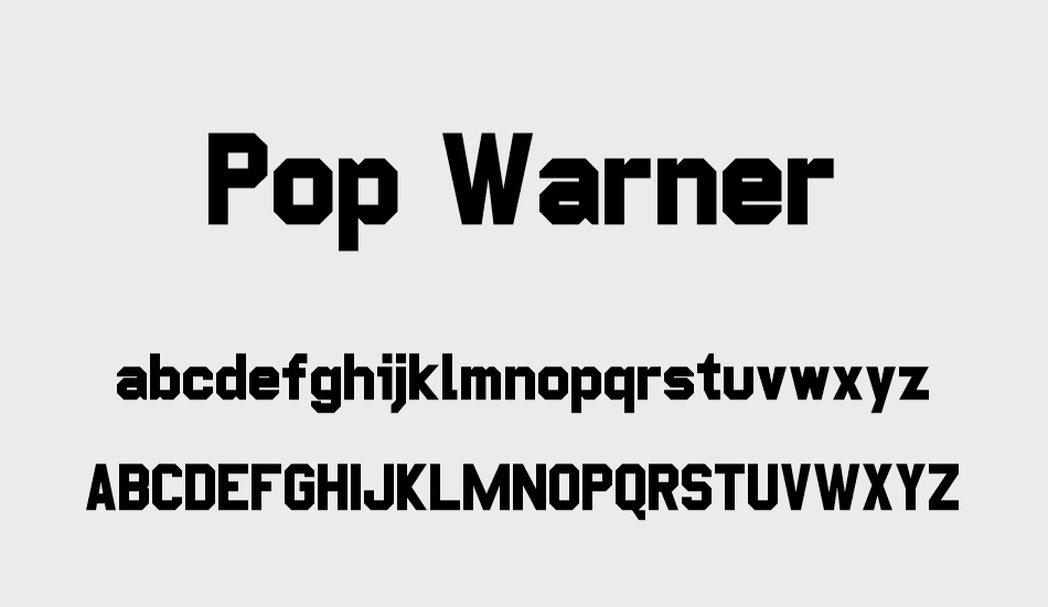 pop-warner font