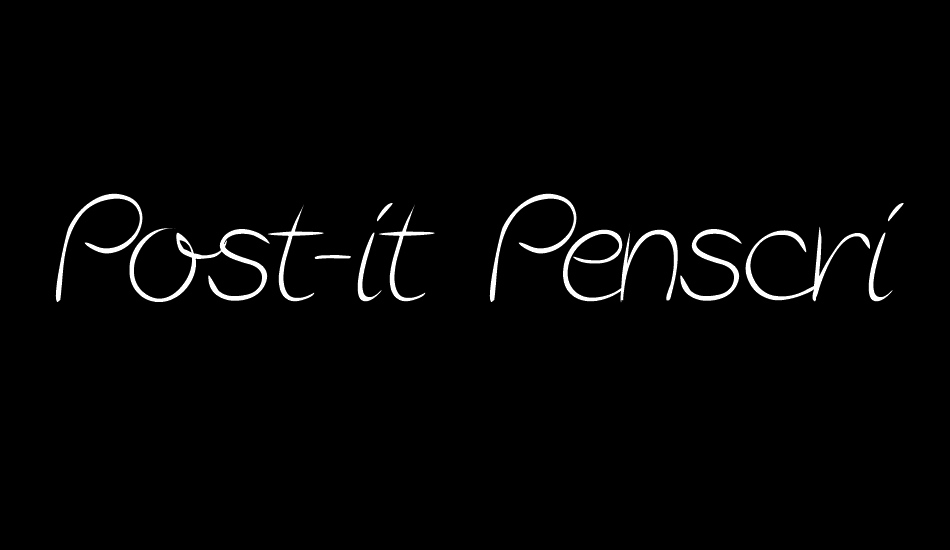 post-it-penscript font big