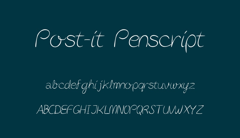 post-it-penscript font