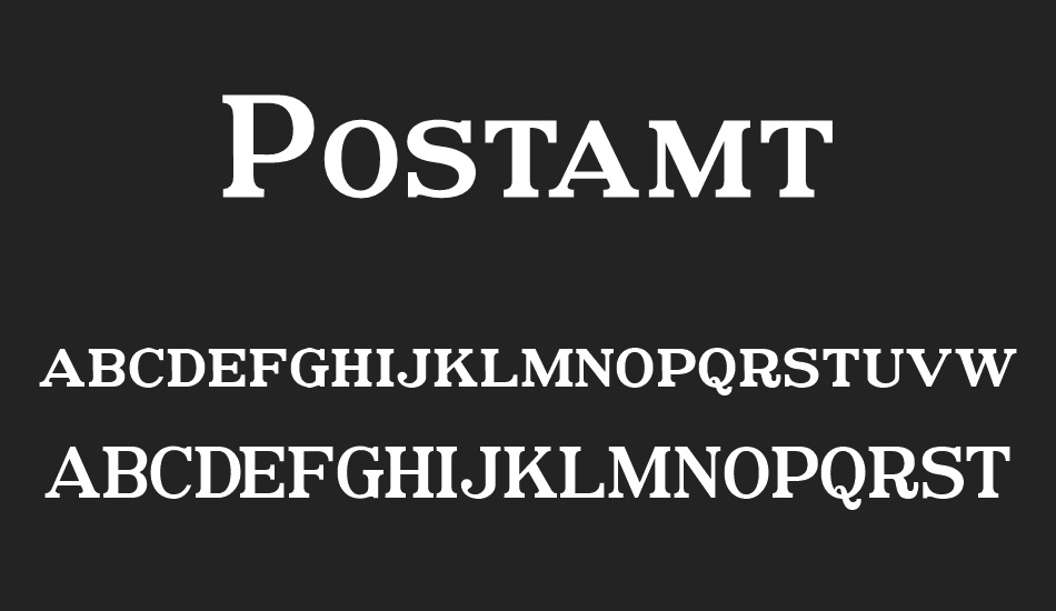 postamt font