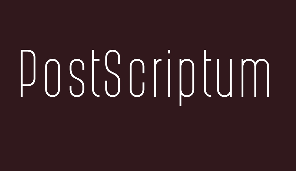 postscriptum font big