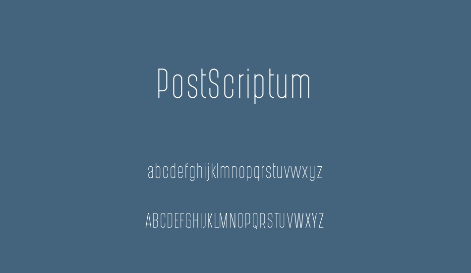 postscriptum font