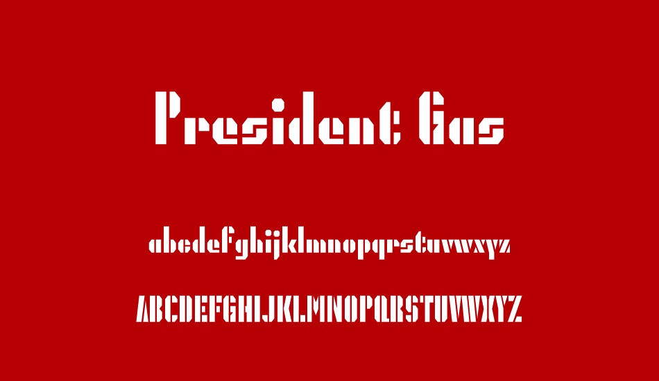 president-gas font