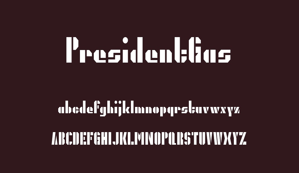 presidentgas font