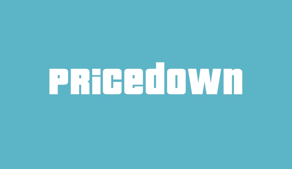 pricedown font big