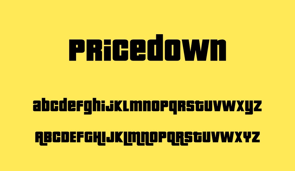 pricedown font