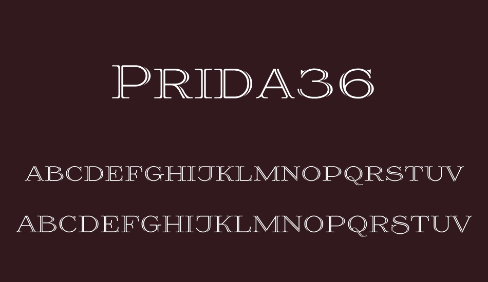 prida36 font