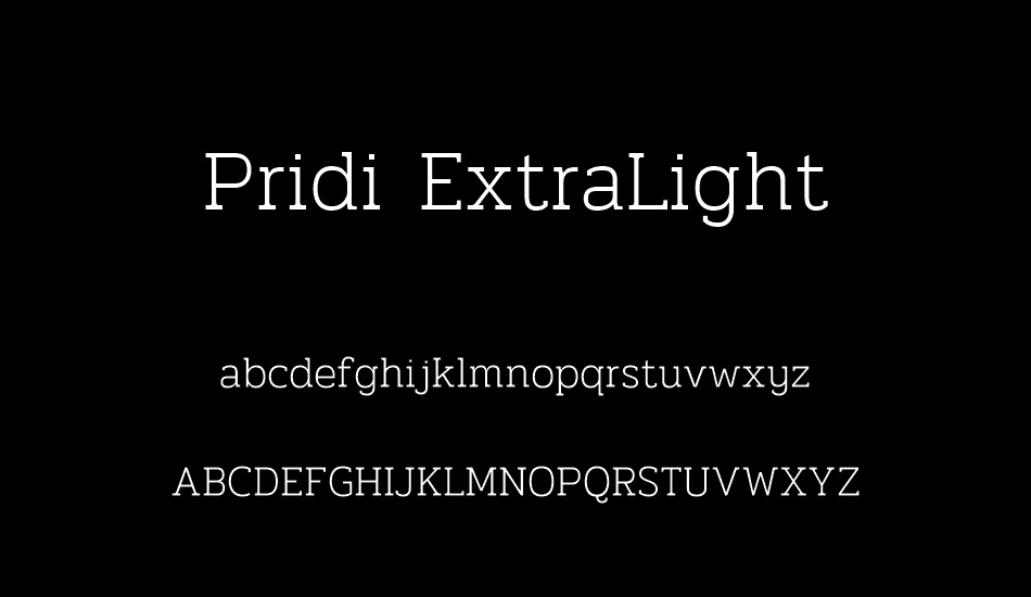 pridi-extralight font