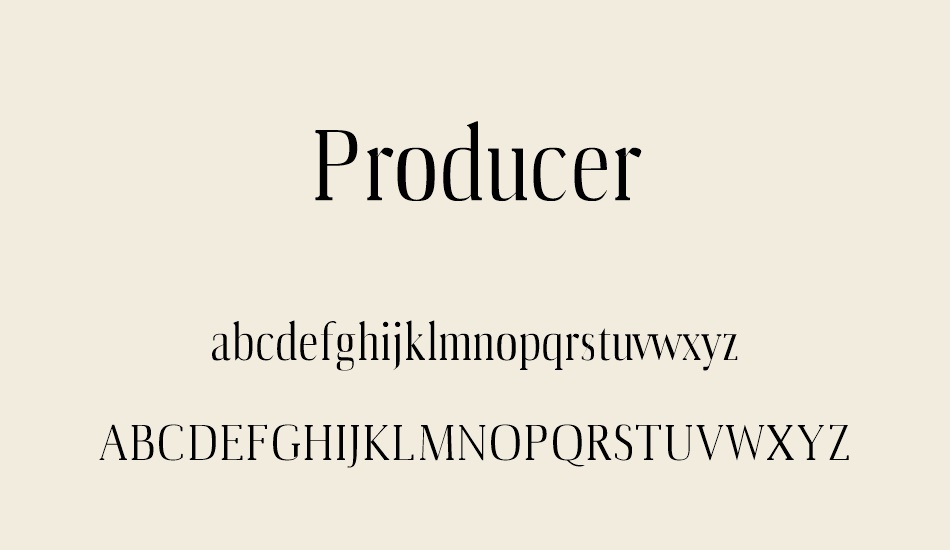 producer font