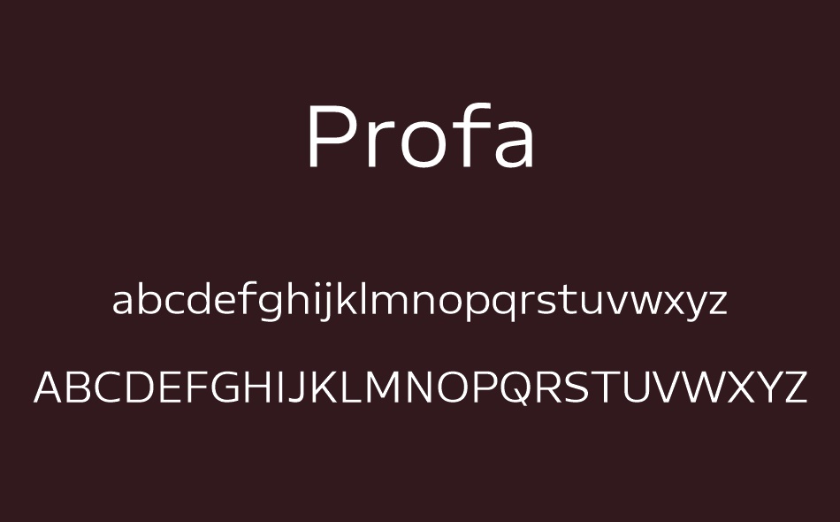 Profa font