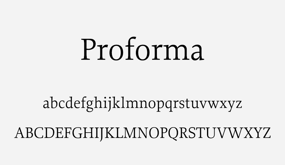 proforma font