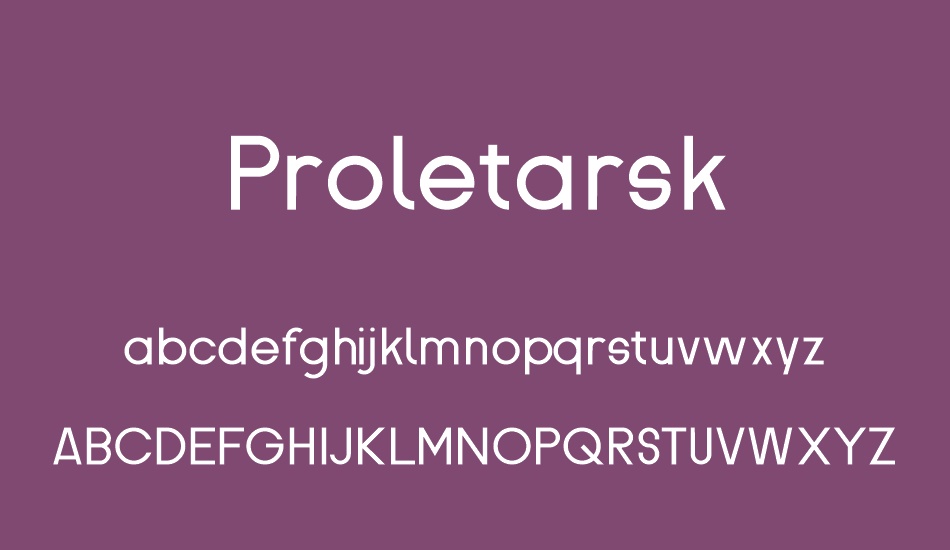 proletarsk font