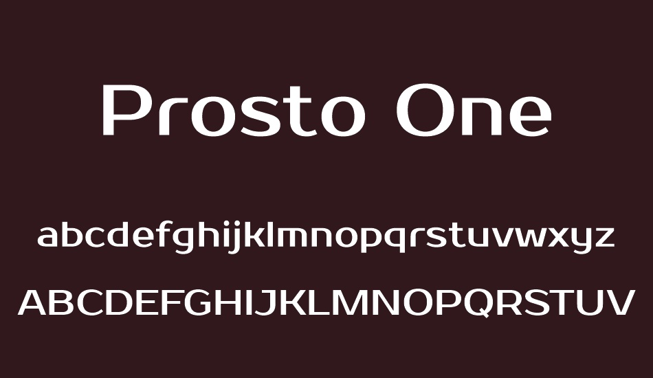 prosto-one font
