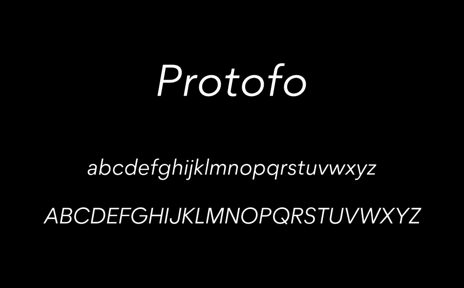 Protofo font